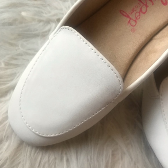 White Faux Leather Loafers - Picture 3 of 4